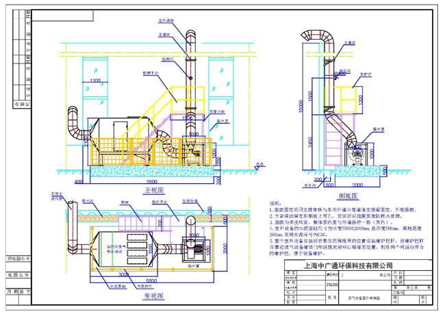 廢氣治理室外設備布局施工圖